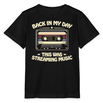 Retro 80s 90s Cassette Back In My Day Nostalgia - Stanley/Stella MINI CREATOR Kids’ T-Shirt - black - Front - Mikhail (115cm)