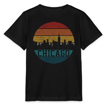 Chicago Illinois Souvenir cadeau - T-shirt bio MINI CREATOR Stanley/Stella Enfant - noir - Devant - Mikhail (115cm)