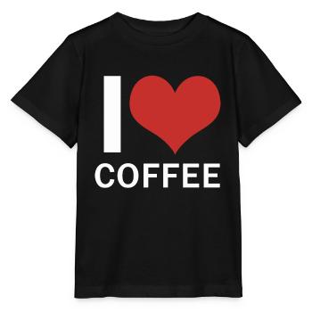 J’aime le café - T-shirt bio MINI CREATOR Stanley/Stella Enfant - noir - Devant - Mikhail (115cm)