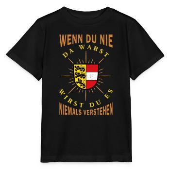 Carinthie Autriche Drapeau Armoiries Montagnes - T-shirt bio MINI CREATOR Stanley/Stella Enfant - noir - Devant - Mikhail (115cm)