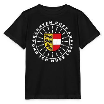 La Carinthie m’appelle et je dois partir en Autriche - T-shirt bio MINI CREATOR Stanley/Stella Enfant - noir - Devant - Mikhail (115cm)