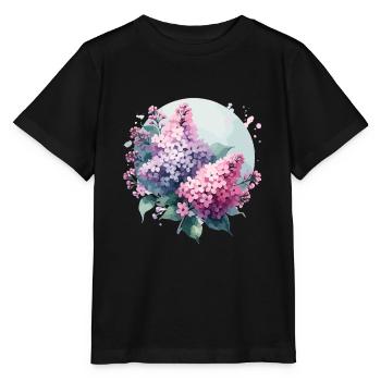 Lilac drawn - Stanley/Stella MINI CREATOR Kids’ T-Shirt - black - Front - Mikhail (115cm)