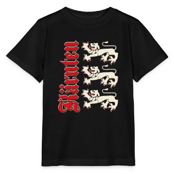 Carinthie Autriche drapeau armoiries Lion - T-shirt bio MINI CREATOR Stanley/Stella Enfant - noir - Devant - Mikhail (115cm)