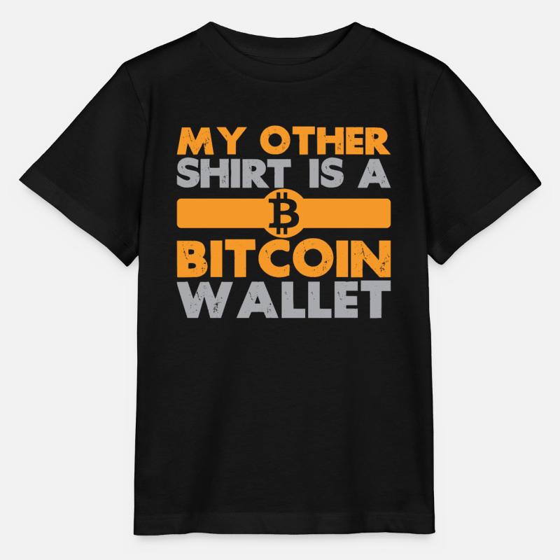 Bitcoin-Kryptowährungsgeld BTC-Kryptomünze - Stanley/Stella Kinder T-Shirt MINI CREATOR  - Schwarz