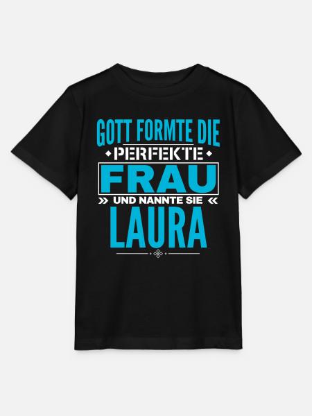 Laura Name Design - Stanley/Stella Kinder T-Shirt MINI CREATOR - Schwarz