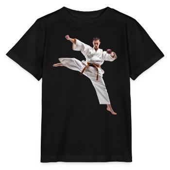 Karate ist eine anspruchsvolle Kampfkunst - Stanley/Stella Kinder T-Shirt MINI CREATOR  - Schwarz - Vorne - Mikhail (115cm)