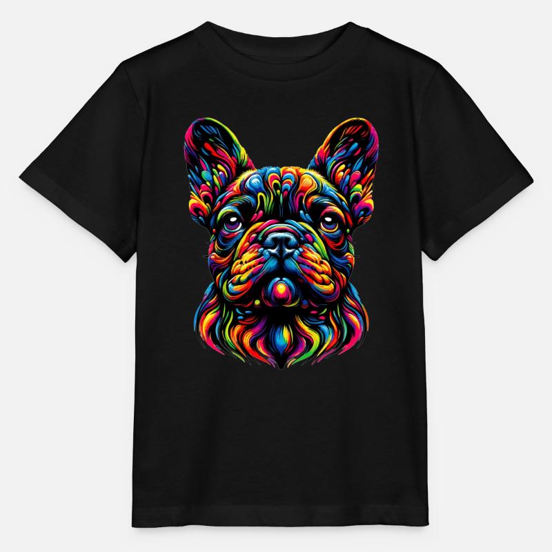 Bouledogue français - T-shirt bio MINI CREATOR Stanley/Stella Enfant - noir