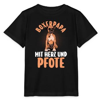 Chien Chien Papa Boxeur Allemand Papa Boxeur Allemand - T-shirt bio MINI CREATOR Stanley/Stella Enfant - noir - Devant - Mikhail (115cm)