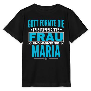Conception du nom de Maria - T-shirt bio MINI CREATOR Stanley/Stella Enfant - noir - Devant - Mikhail (115cm)