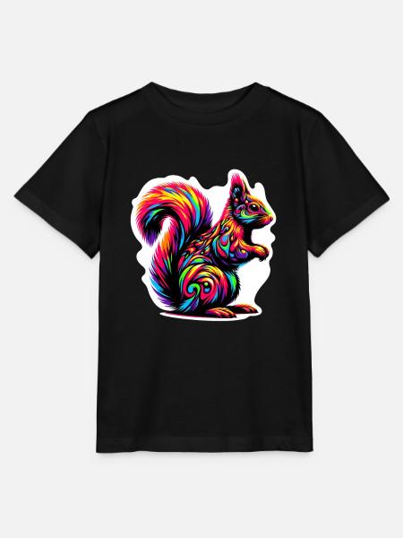 Eichhörnchen - Stanley/Stella Kinder T-Shirt MINI CREATOR - Schwarz