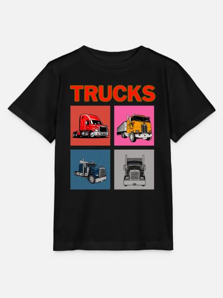 Lastwagen - Stanley/Stella Kinder T-Shirt MINI CREATOR - Schwarz