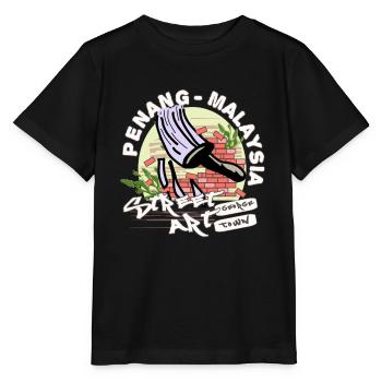 Paintings I Penang Street Art George Town - Stanley/Stella MINI CREATOR Kids’ T-Shirt - black - Front - Mikhail (115cm)