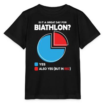 Est-ce un grand jour pour le biathlon ? - T-shirt bio MINI CREATOR Stanley/Stella Enfant - noir - Devant - Mikhail (115cm)