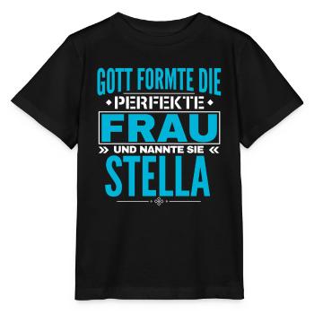 Conception du nom de Stella - T-shirt bio MINI CREATOR Stanley/Stella Enfant - noir - Devant - Mikhail (115cm)