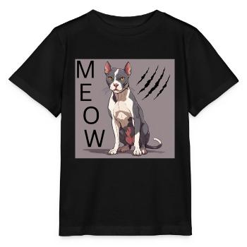 Angry Cat - Stanley/Stella Kinder T-Shirt MINI CREATOR  - Schwarz - Vorne - Mikhail (115cm)