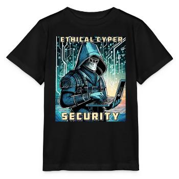 Ethical Cyber Security - Stanley/Stella MINI CREATOR Kids’ T-Shirt - black - Front - Mikhail (115cm)