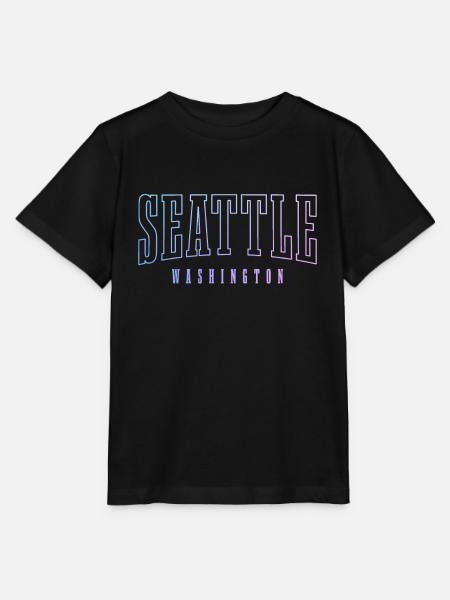 Seattle Washington Souvenir Geschenk - Stanley/Stella Kinder T-Shirt MINI CREATOR - Schwarz