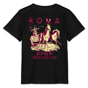 ROMA CHARIOT SPQR VENI VIDI VICI - Stanley/Stella MINI CREATOR Kids’ T-Shirt - black - Front - Mikhail (115cm)