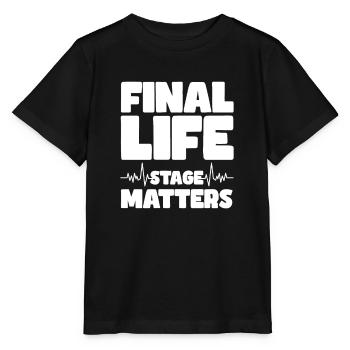 Final life stage matters - Stanley/Stella Kinder T-Shirt MINI CREATOR  - Schwarz - Vorne - Mikhail (115cm)