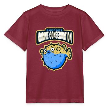 Marine Conservation - Stanley/Stella MINI CREATOR Kids’ T-Shirt - burgundy - Front - Kain (125cm)