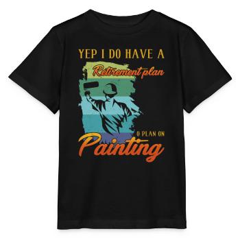 Retirementplan Painting künstlerisch Dekorieren - Stanley/Stella Kinder T-Shirt MINI CREATOR  - Schwarz - Vorne - Mikhail (115cm)