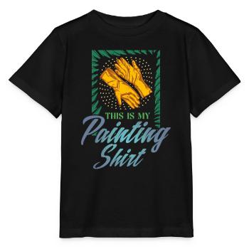 C’est ma chemise de peinture Décorer Casting Peinture - T-shirt bio MINI CREATOR Stanley/Stella Enfant - noir - Devant - Mikhail (115cm)