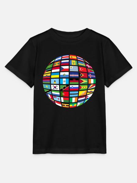 Alle Länder Flaggen Der Welt 287 Flagge - Stanley/Stella Kinder T-Shirt MINI CREATOR - Schwarz
