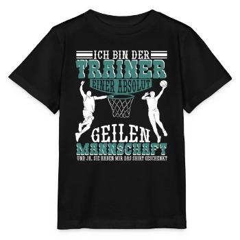 Basketball Basketballtrainer Basketballmannschaft - Stanley/Stella Kinder T-Shirt MINI CREATOR  - Schwarz - Vorne - Mikhail (115cm)