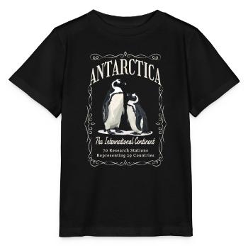 Antarctique - Le continent international - T-shirt bio MINI CREATOR Stanley/Stella Enfant - noir - Devant - Mikhail (115cm)