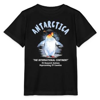 Antarctique - Le continent international - T-shirt bio MINI CREATOR Stanley/Stella Enfant - noir - Devant - Mikhail (115cm)