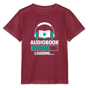 Silence s’il vous plaît : Chargement du livre audio... - T-shirt bio MINI CREATOR Stanley/Stella Enfant - bordeaux - Devant - Kain (125cm)