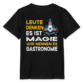 Gens Pensant Magique Gastronomie Serveur Cuisinier - T-shirt bio MINI CREATOR Stanley/Stella Enfant - noir - Devant - Mikhail (115cm)