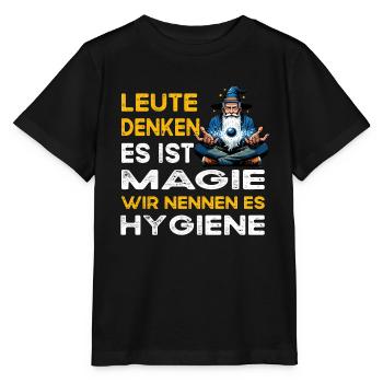 Leute denken Magie Hygiene Medizin lebensmittel - Stanley/Stella Kinder T-Shirt MINI CREATOR  - Schwarz - Vorne - Mikhail (115cm)