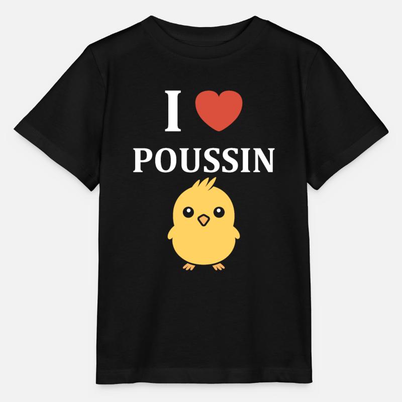 Humour bébé poussin - T-shirt bio MINI CREATOR Stanley/Stella Enfant - noir