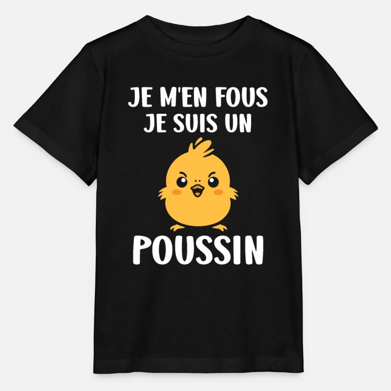 Humour petit poussin - T-shirt bio MINI CREATOR Stanley/Stella Enfant - noir