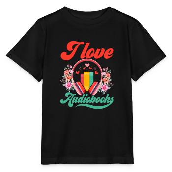 Audiobook Affection: My Love for Stories - Stanley/Stella MINI CREATOR Kids’ T-Shirt - black - Front - Mikhail (115cm)