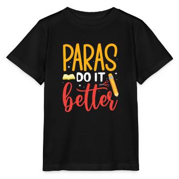 Les paras font mieux Para Professional Teacher - T-shirt bio MINI CREATOR Stanley/Stella Enfant - noir - Devant - Mikhail (115cm)