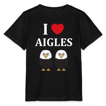 Citation humour Oiseau aigle - T-shirt bio MINI CREATOR Stanley/Stella Enfant - noir - Devant - Mikhail (115cm)