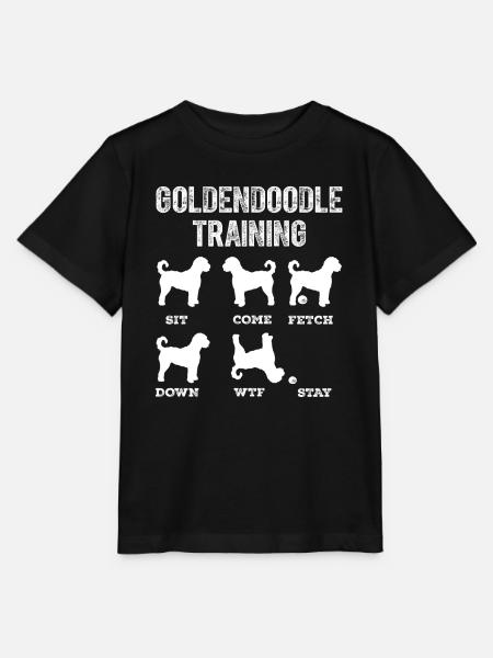 Goldendoodle Training Lustiger Hund Golden Doodle - Stanley/Stella Kinder T-Shirt MINI CREATOR  - Schwarz