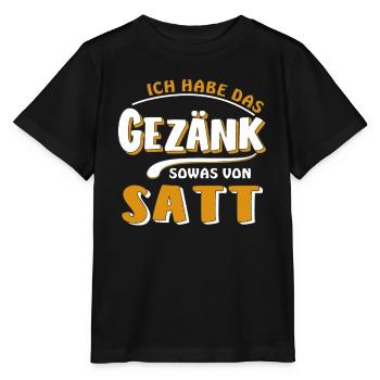 J’EN AI MARRE DES CHAMAILLERIES - T-shirt bio MINI CREATOR Stanley/Stella Enfant - noir - Devant - Mikhail (115cm)