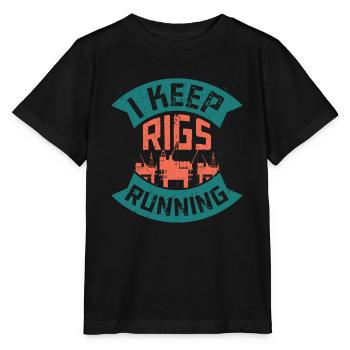 I Keep Rigs Running Oil Rig Oilfield Worker - Stanley/Stella Kinder T-Shirt MINI CREATOR  - Schwarz - Vorne - Mikhail (115cm)