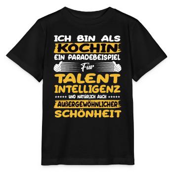 La cuisine, un excellent exemple de talent - T-shirt bio MINI CREATOR Stanley/Stella Enfant - noir - Devant - Mikhail (115cm)