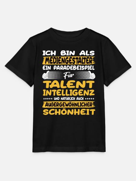 mediengestalter ein Paradebeispiel für Talent - Stanley/Stella Kinder T-Shirt MINI CREATOR - Schwarz