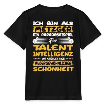 butcher a prime example of talent - Stanley/Stella MINI CREATOR Kids’ T-Shirt - black - Front - Mikhail (115cm)