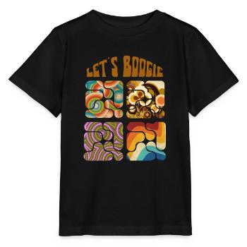 Let’s boogie motif rétro - T-shirt bio MINI CREATOR Stanley/Stella Enfant - noir - Devant - Mikhail (115cm)