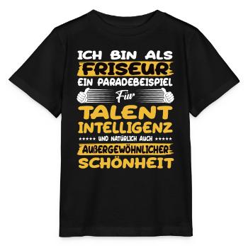 hairdresser a prime example of talent - Stanley/Stella MINI CREATOR Kids’ T-Shirt - black - Front - Mikhail (115cm)