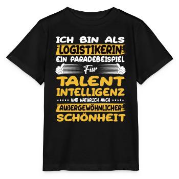 logistikerin ein Paradebeispiel für Talent - Stanley/Stella Kinder T-Shirt MINI CREATOR  - Schwarz - Vorne - Mikhail (115cm)