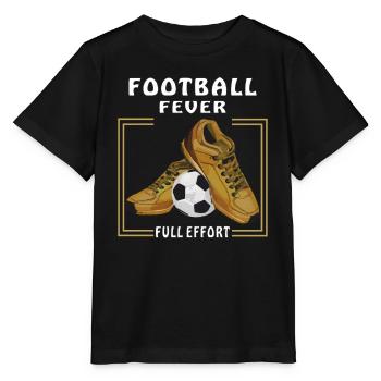 FUßBALL FUßBALLSCHUHE FOOTBALL FEVER FULL EFFORT - Stanley/Stella Kinder T-Shirt MINI CREATOR  - Schwarz - Vorne - Mikhail (115cm)