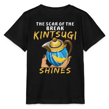 LA CICATRICE DE LA RUPTURE KINTSUGI BRILLE - T-shirt bio MINI CREATOR Stanley/Stella Enfant - noir - Devant - Mikhail (115cm)