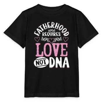 La paternité exige l’amour pas l’ADN Bonus Papa Stepfa - T-shirt bio MINI CREATOR Stanley/Stella Enfant - noir - Devant - Mikhail (115cm)